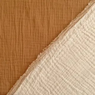 Double gauze/muslin DOUBLE FACE light pebble