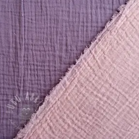 Double gauze/muslin DOUBLE FACE lavender