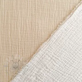 Double gauze/muslin DOUBLE FACE sand