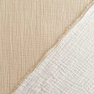 Double gauze/muslin DOUBLE FACE sand