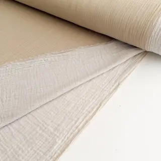 Double gauze/muslin DOUBLE FACE sand