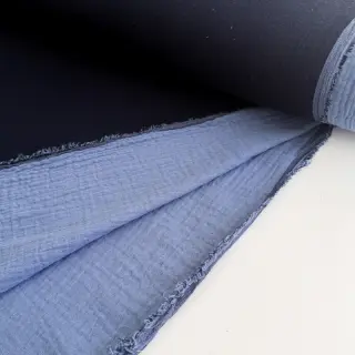 Double gauze/muslin DOUBLE FACE marine
