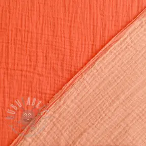 Double gauze/muslin DOUBLE FACE peach