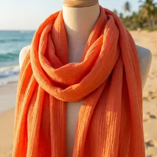 Double gauze/muslin DOUBLE FACE peach