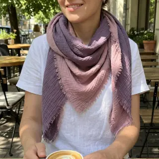 Double gauze/muslin DOUBLE FACE lavender