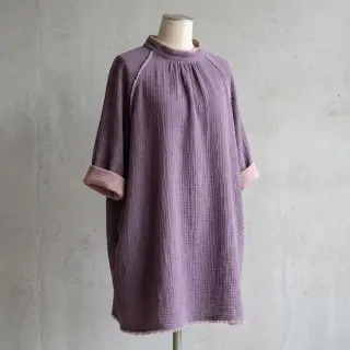 Double gauze/muslin DOUBLE FACE lavender
