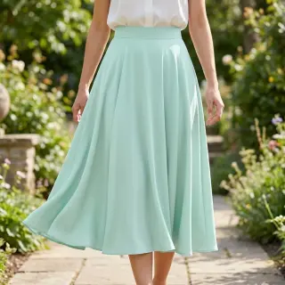 Linen viscose BUBBLY misty jade