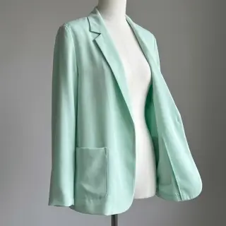 Linen viscose BUBBLY misty jade