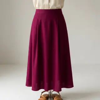 Linen viscose BUBBLY brom beere