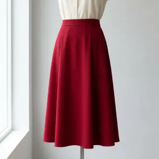 Linen viscose BUBBLY marlboro red