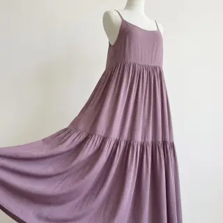 Linen viscose BUBBLY lavender
