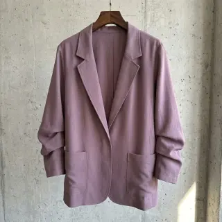 Linen viscose BUBBLY lavender