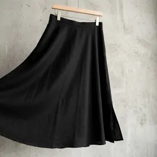 Linen viscose BUBBLY black