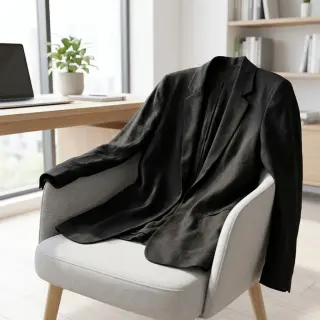 Linen viscose BUBBLY black