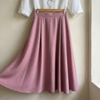 Linen viscose BUBBLY old pink