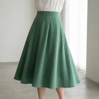 Linen viscose BUBBLY dak mint