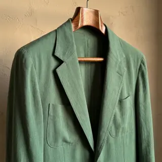 Linen viscose BUBBLY dak mint