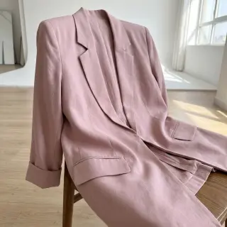 Linen viscose BUBBLY lilac