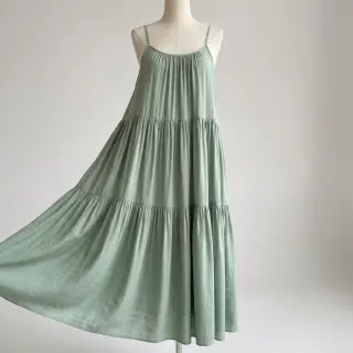Linen viscose BUBBLY light mint