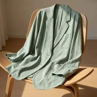 Linen viscose BUBBLY light mint