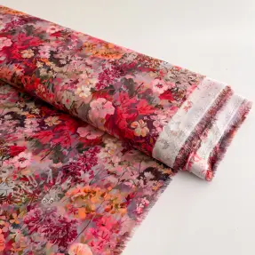Viscose RAYON POPLIN Blossoms design A