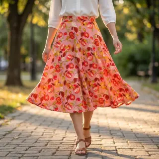 Viscose RAYON POPLIN Fruity design B