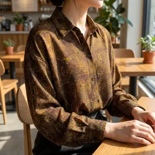Viscose RAYON POPLIN Flow design A