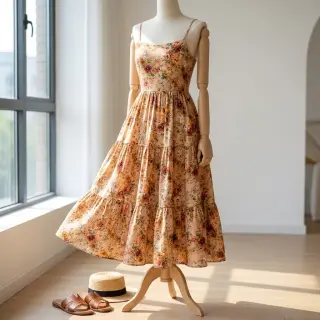 Viscose RAYON POPLIN Flower sea design E