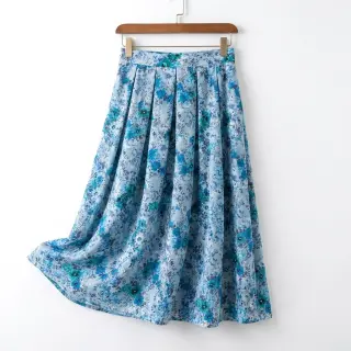 Viscose RAYON POPLIN Flower sea design D