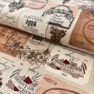 Decoration fabric Linenlook Wine label box
