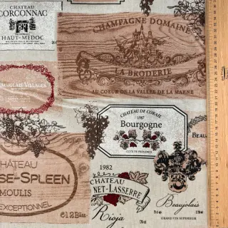 Decoration fabric Linenlook Wine label box