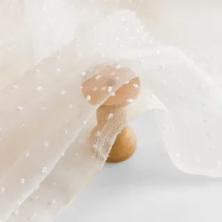 Tulle netting DOTS off white