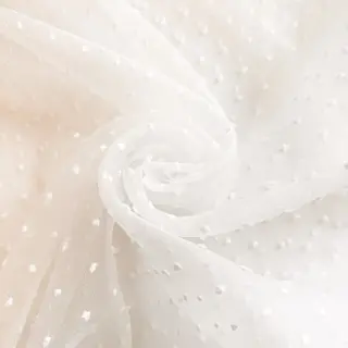Tulle netting DOTS off white