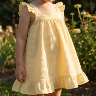 Cotton fabric BUBBLE yellow