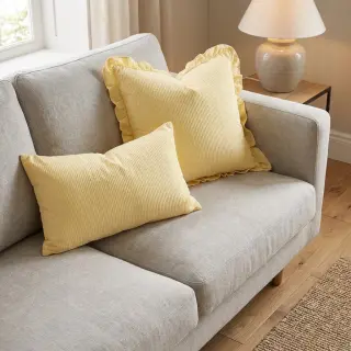 Cotton fabric BUBBLE yellow