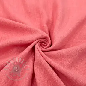 Linen viscose WASHED coral