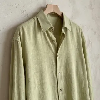 Linen viscose WASHED light lime