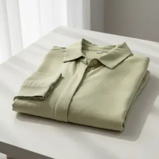 Linen viscose WASHED light lime