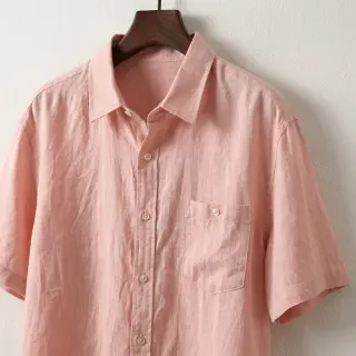 Linen viscose WASHED salmon
