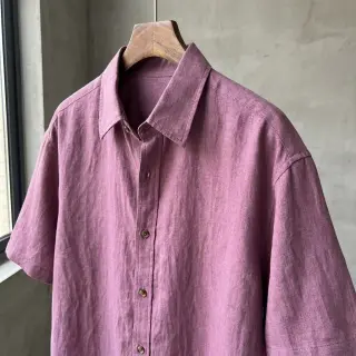 Linen viscose WASHED mauve