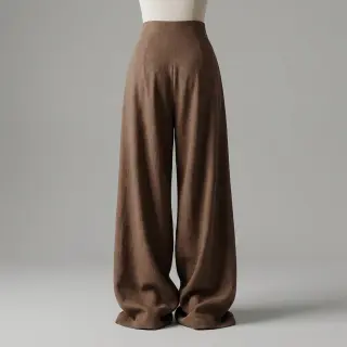 Linen viscose WASHED light brown