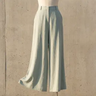 Linen viscose WASHED mint