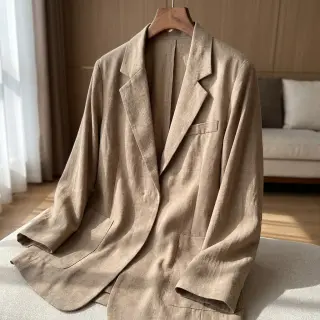 Linen viscose WASHED sand