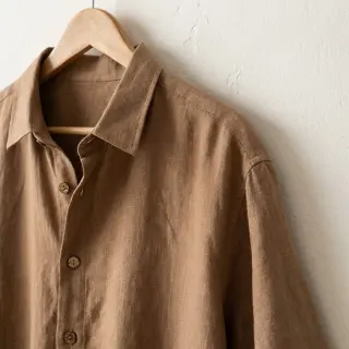 Linen viscose WASHED earth