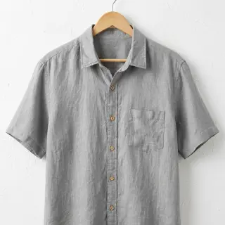 Linen viscose WASHED grey