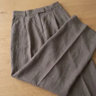 Linen viscose WASHED taupe