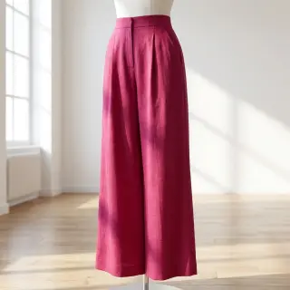 Linen viscose WASHED berry