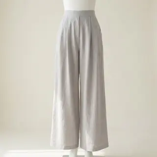 Linen viscose WASHED light grey