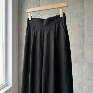 Linen viscose WASHED black