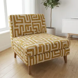 Decoration fabric RAFFIA ocre